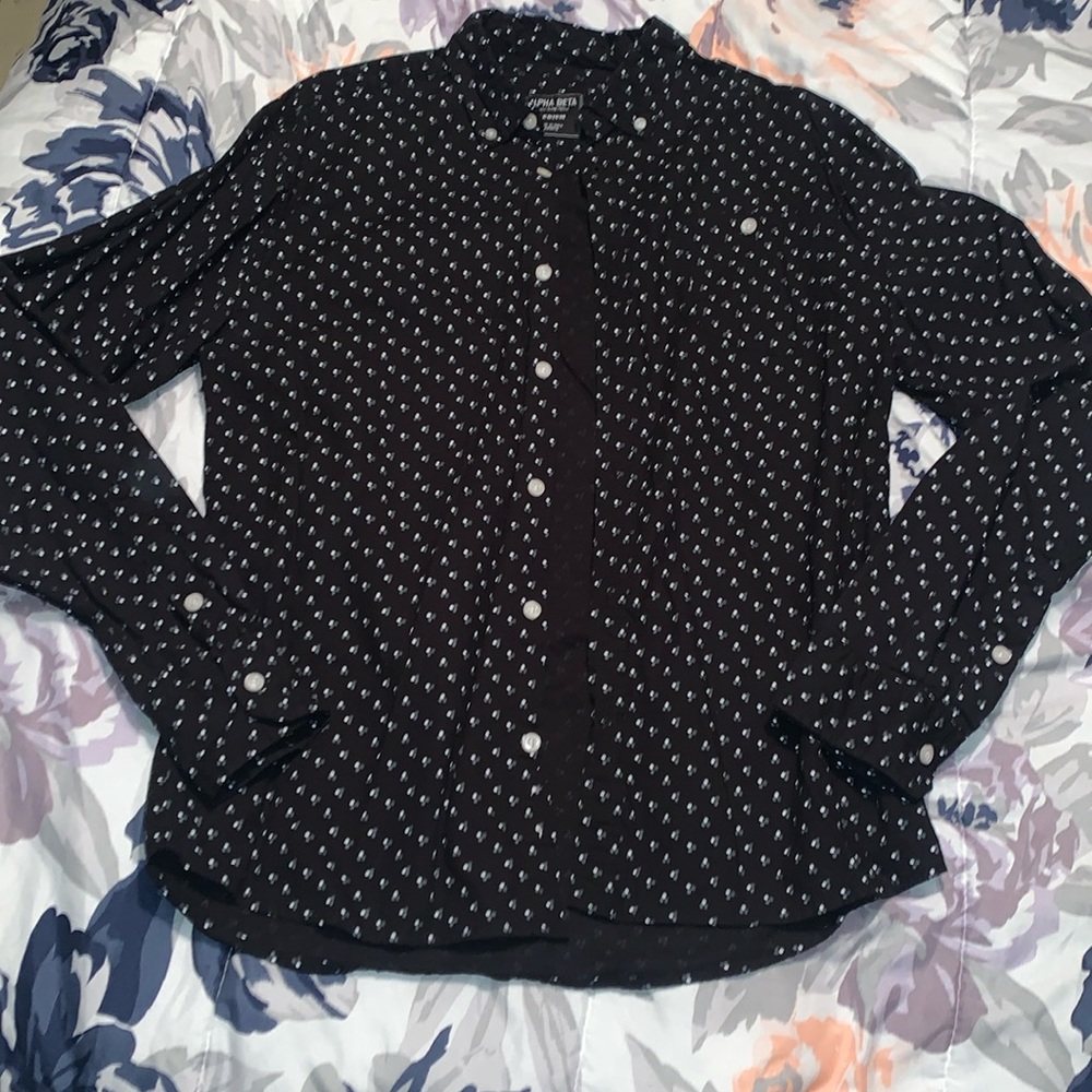 Like new mens Alpha Beta button down shirt